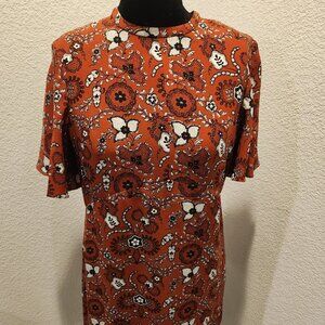 A.L.C. red coral floral dress